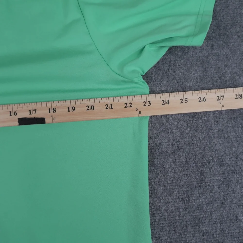 Adidas Golf Shirt Mens Large Green Polo Short Sleeve Performance